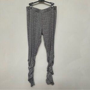 Rouge Collection Cinched Leg Pull On Light Grey Pants Size 2X Lounge Comfy